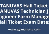 TANUVAS Hall Ticket Exam Dates