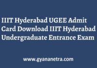 IIIT Hyderabad UGEE Admit Card Exam Date