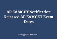 AP EAMCET Notification Application Form