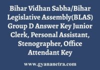 Bihar Vidhan Sabha Answer Key