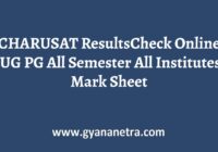 CHARUSAT Results Check Online