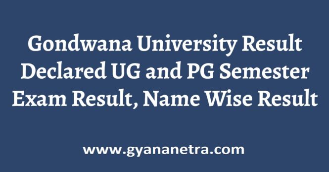 Gondwana University Semester Exam Result