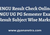 HNGU Result UG PG Semester Exam
