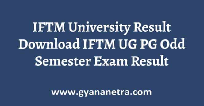 IFTM University Result Check Online