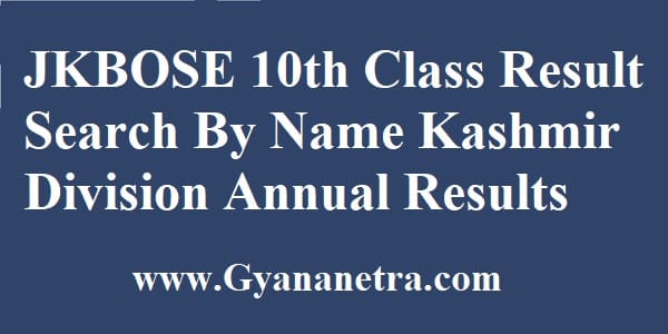 JKBOSE 10th Class Result Check