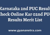 Karnataka 2nd PUC Result Check Online