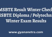 MSBTE Result Winter Diploma Exam