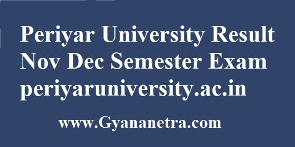 Periyar University Result Nov Dec