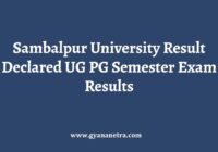 Sambalpur University Result Declared