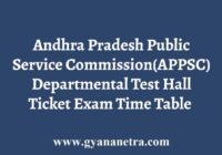 AP Departmental Test Hall Ticket Download