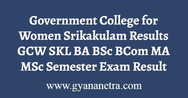 Government College for Women Srikakulam Results