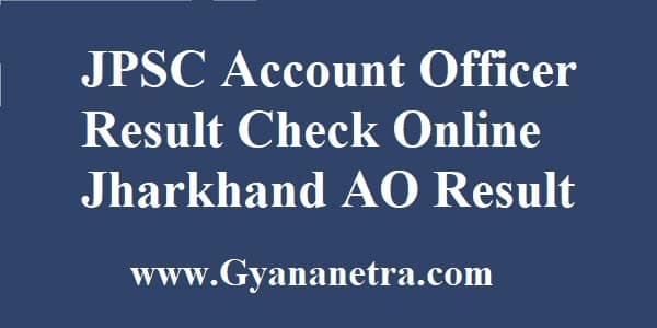 JPSC Account Officer Result Merit List