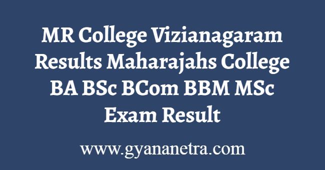MR College Vizianagaram Results