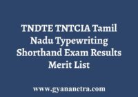 TNDTE Typewriting Shorthand Exam Results