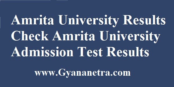 Amrita University Results AEEE Rank Card