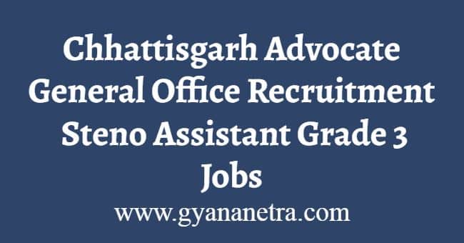 Chhattisgarh Advocate General Office Recruitment