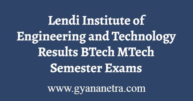 Lendi Institute of Engineering and Technology Results
