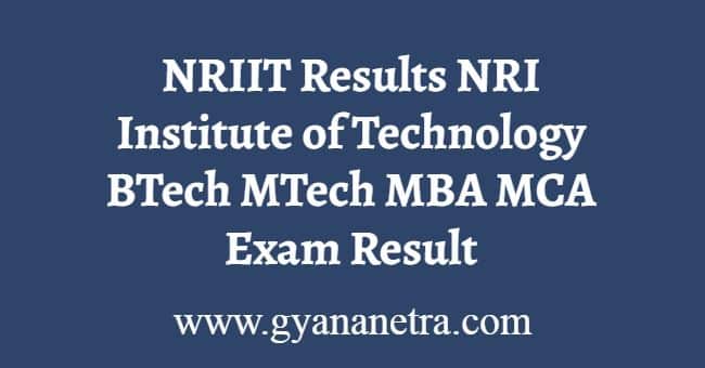 NRIIT Results