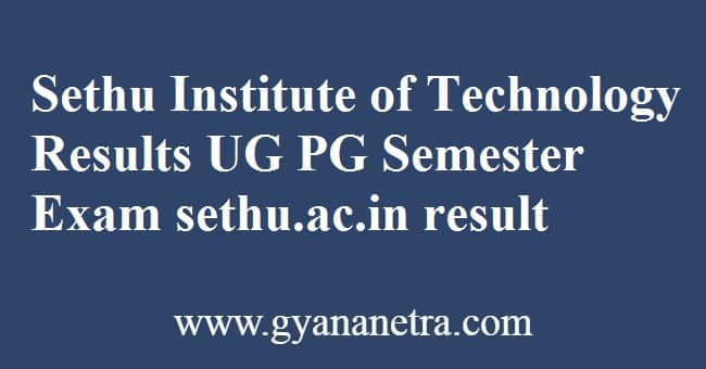 Sethu Institute of Technology Results Check