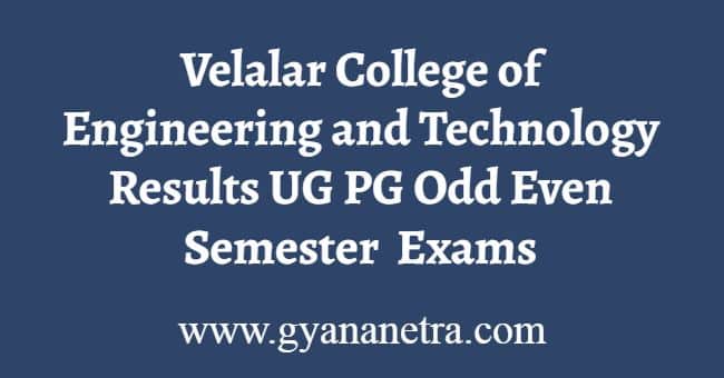 Velalar College of Engineering and Technology Results