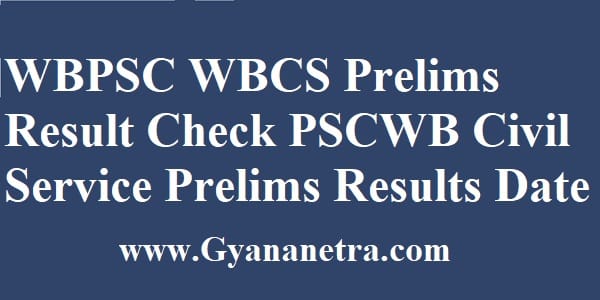 WBPSC WBCS Prelims Result Merit List Cut Off
