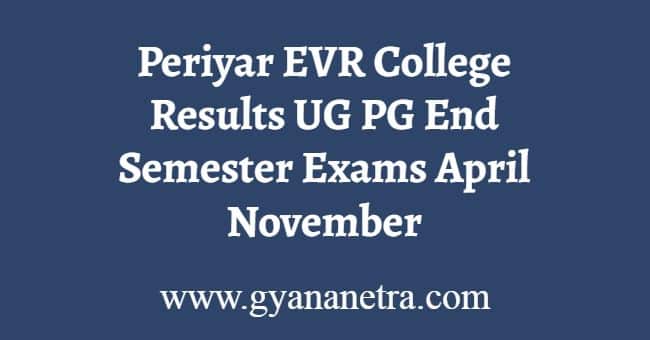 Periyar EVR College Results