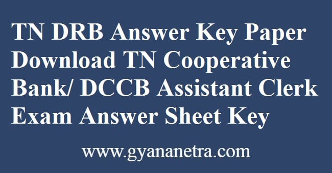 TN DRB Answer Key PDF