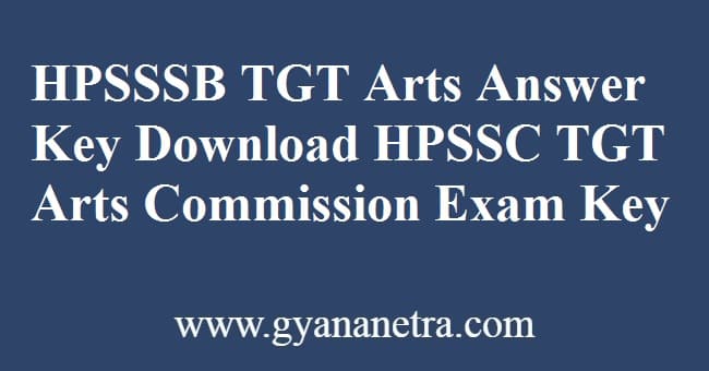 HPSSSB TGT Arts Answer Key PDF