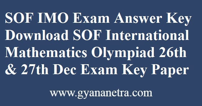 SOF IMO Answer Key Download Online