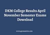 DKM College Results Semester Exam