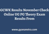 GCWK Results Semester Exam