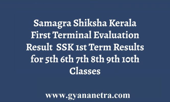 Samagra Shiksha Kerala First Terminal Evaluation Results