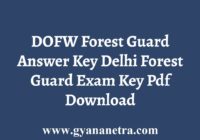 DOFW Forest Guard Answer Key