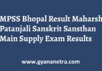 MPSS Bhopal Result Check Online