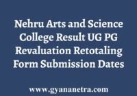 Nehru Arts and Science College Result