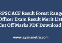 RPSC ACF Result Merit List