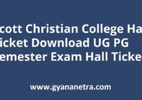 Scott Christian College Hall Ticket Semester Exam