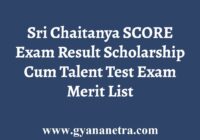 Sri Chaitanya SCORE Exam Result