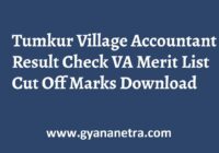 Tumkur Village Accountant Result Check Online