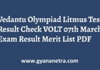 Vedantu Olympiad Litmus Test Result Check