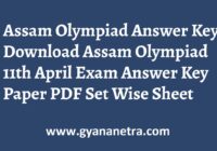 Assam Olympiad Answer Key Paper PDF