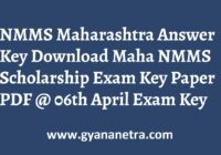 NMMS Maharashtra Answer Key Paper PDF