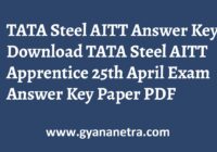 TATA Steel AITT Answer Key Paper PDF