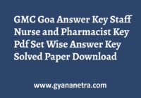 GMC Goa Answer Key PDF Download