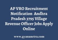 AP VRO Recruitment Notification
