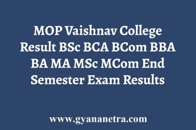MOP Vaishnav College Result