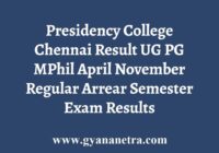 Presidency College Chennai Result