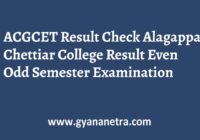 ACGCET Result UG PG Semester Exam