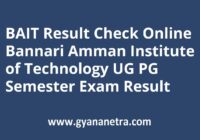 BAIT Result UG PG Semester Exam