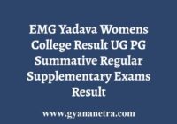 EMG Yadava Womens College Result